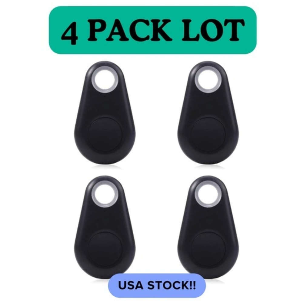4 PACK BLACK SMART KEY PET LOCATOR MINI GPS Tracker 4 LOT SALE DEAL Key Finder